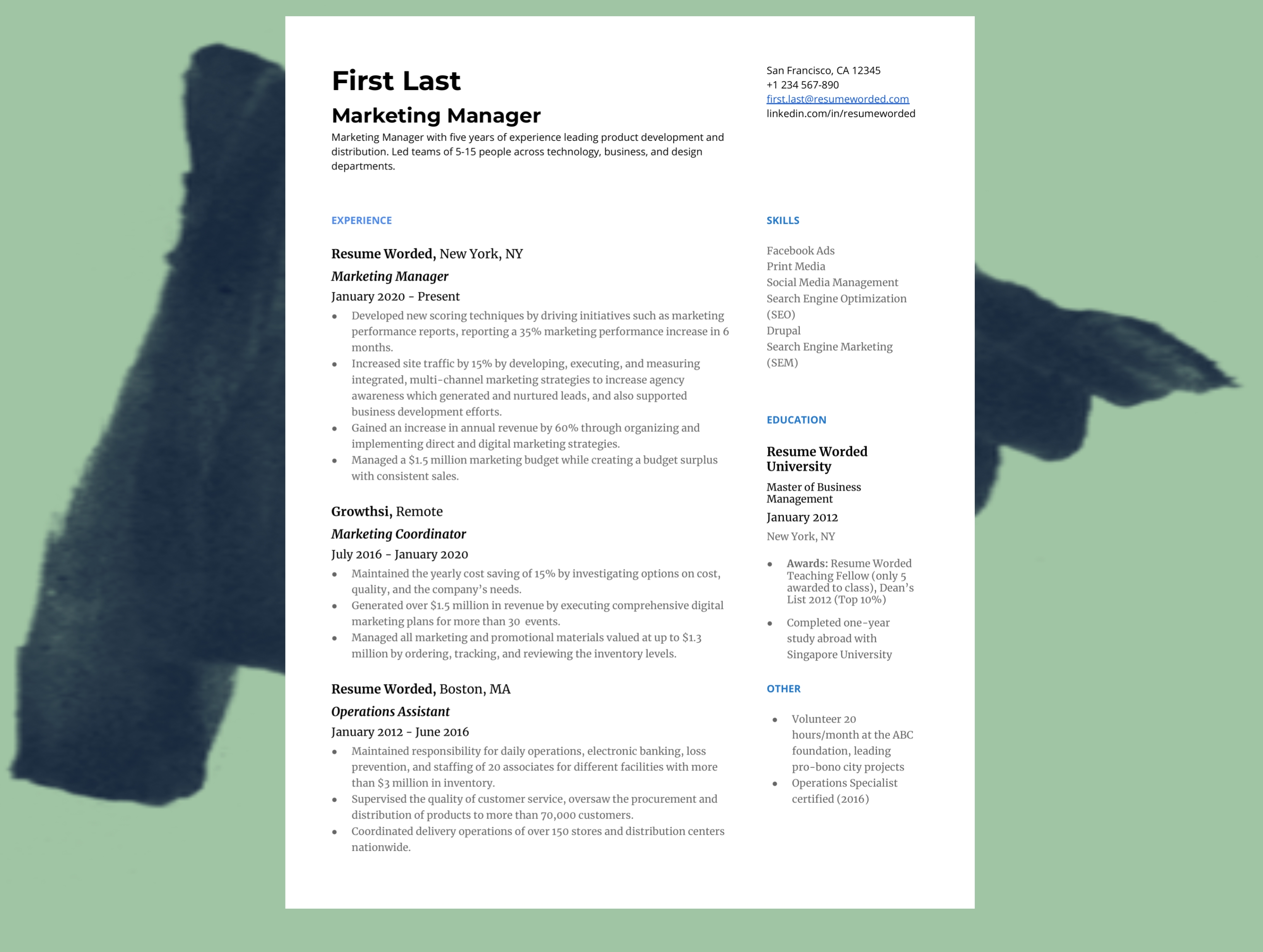 Modern Two-Column Template